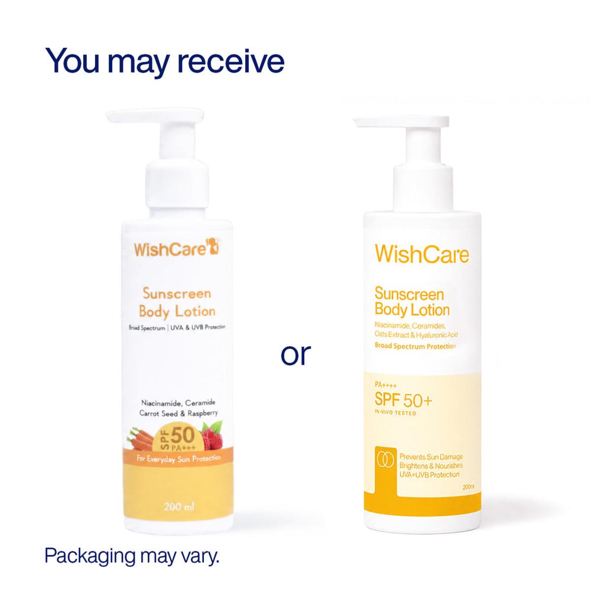 Wishcare SPF50 Sunscreen Body Lotion Broad Spectrum 200ml
